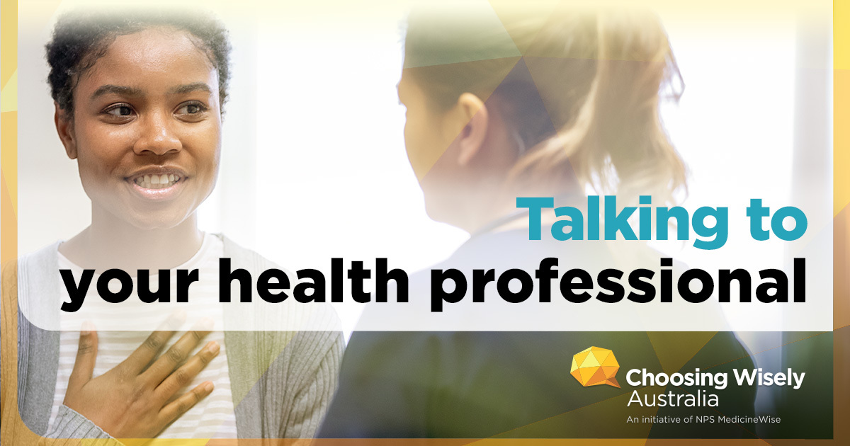 Talking to your health professional